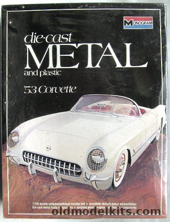 Monogram 1/24 1953 Chevrolet Corvette - with Metal Body, 6100 plastic model kit